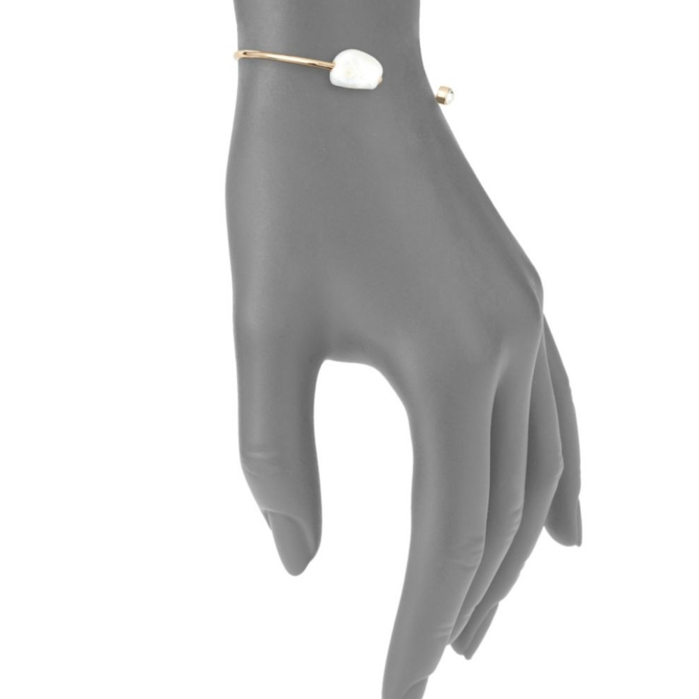 AVA & AIDEN White Baroque Pearl Cuff Bracelet